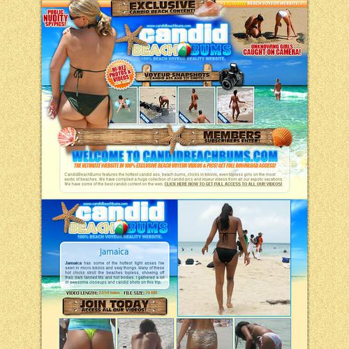candid beach bums